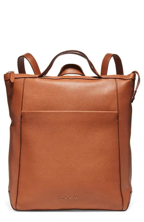 Cole Haan Grand Ambition Leather Convertible Backpack in British Tan at Nordstrom