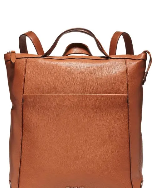 Cole Haan Grand Ambition Leather Convertible Backpack in British Tan at Nordstrom