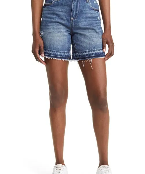 BLANKNYC The Warren Release Hem Denim Shorts in Shock Me at Nordstrom, Size 31