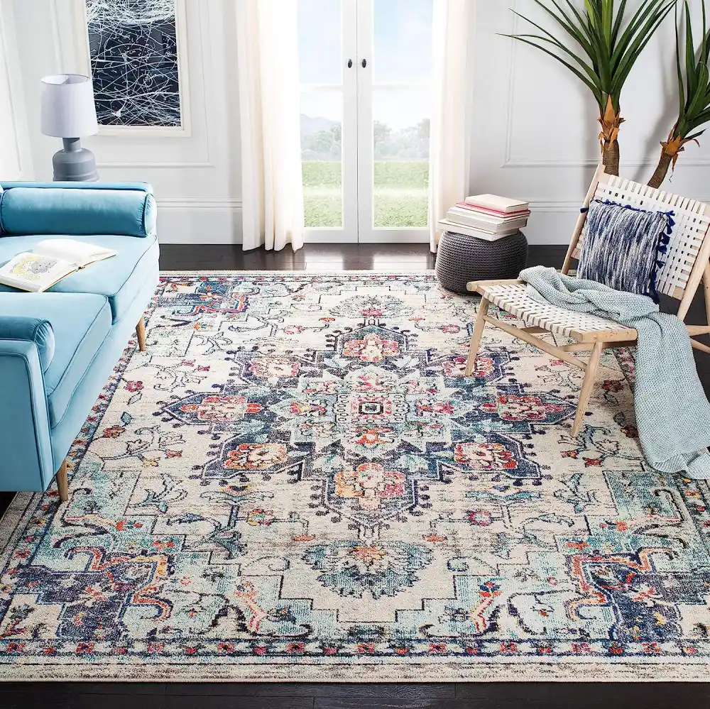 medallion distressed rug