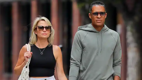 Amy Robach and TJ Holmes Hold Hands After Elisabeth Shue Says Andrew Shue Is Doing 'Great' After Scandal