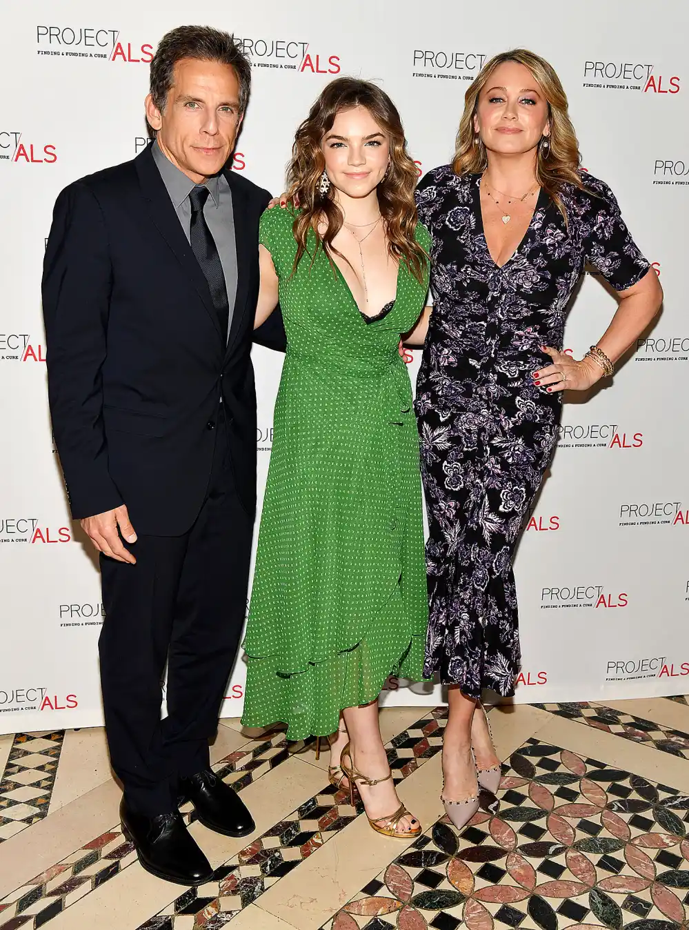 Ben Stiller Ella Stiller and Christine Taylor