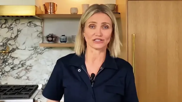 Cameron Diaz Shows Off Her Fridge Stocked With Nothing But Salad and White Wine