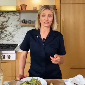 Cameron Diaz Shows Off Her Fridge Stocked With Nothing But Salad and White Wine
