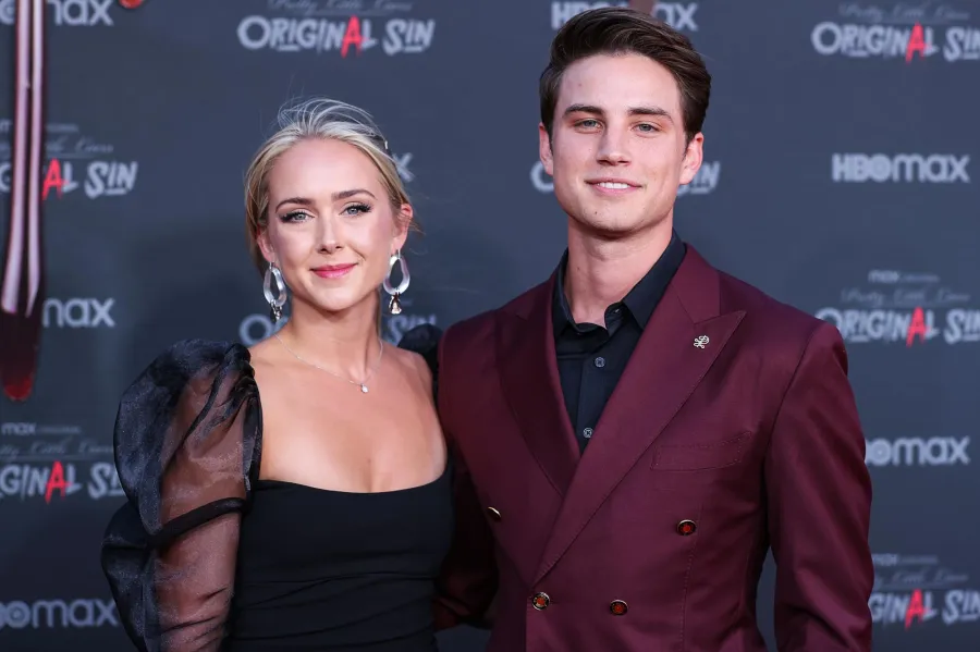 Celebrity-Pregnancy-Announcements-of-2023--See-Which-Stars-Are-Expecting-Babies -522 Bloody Red Carpet And Exclusive Screening Of HBO Max's 'Pretty Little Liars: Original Sin', Sjr Theater at Warner Bros. Studios, Burbank, Los Angeles, California, United States - 15 Jul 2022 Maris Kenny Carson Rowland