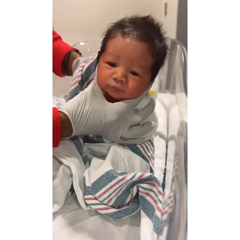 Chrissy Teigen Shows Off Newborn Son Wren's Outrageous Hair: 'Simple Plan Is Shaking'