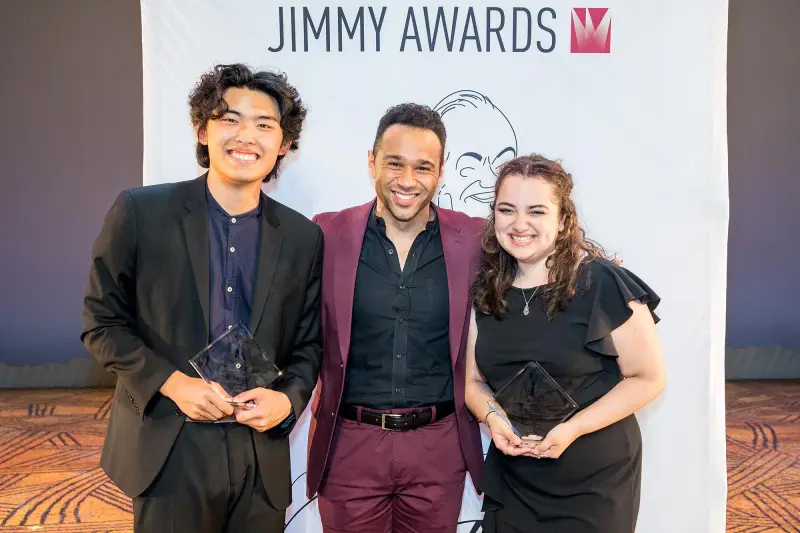 Corbin Bleu Langston Lee and Lauren A Marchand 2023 Jimmy Award Hot Pics