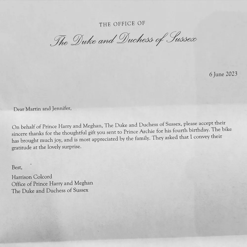 Prince Archie 4th Birthday Present Revealed Prince Harry and Meghan Markle Send Sweet Thank You Note 2