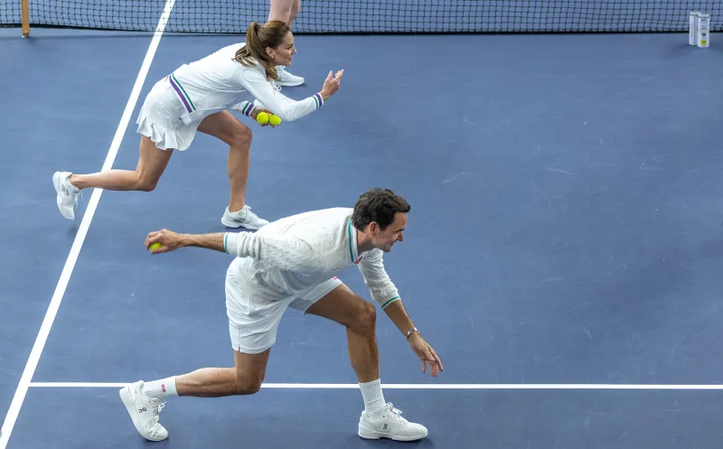Princess Kate Accidentally Catches Tennis Ball With Her Hands During Roger Federer Match: 'Are You Allowed to Do That?'