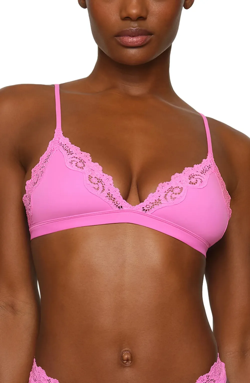 SKIMS Lace Trim Wireless Triangle Bra
