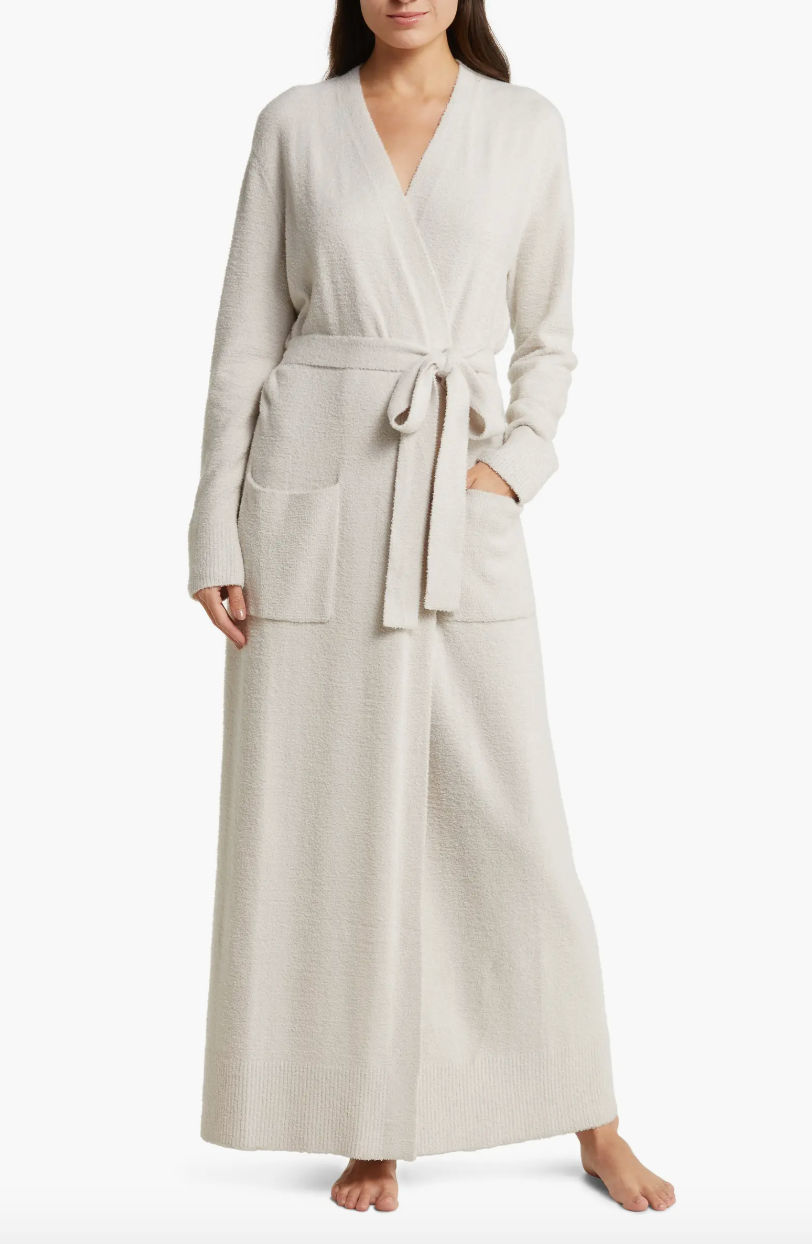 barefoot dreams CozyChic Ultra Lite&trade; Long Robe in Almond at Nordstrom, Size Large