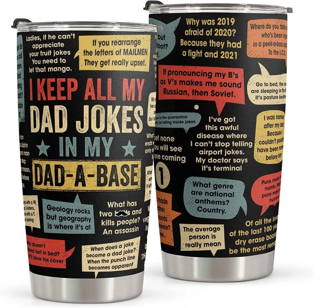 Dad joke tumbler