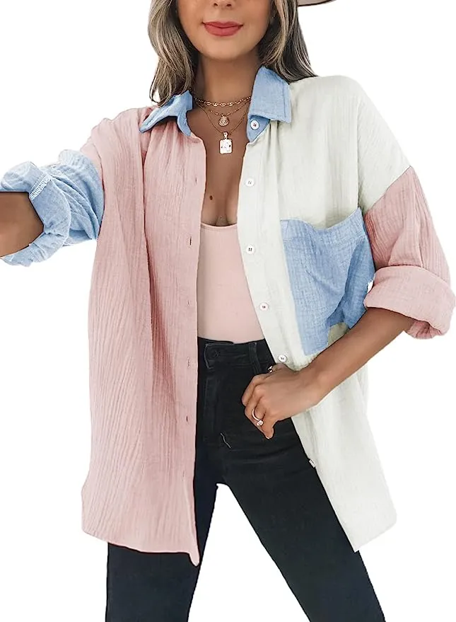 pastel button-down