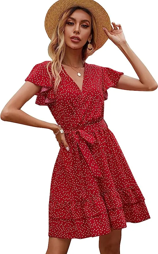 red polka dot dress