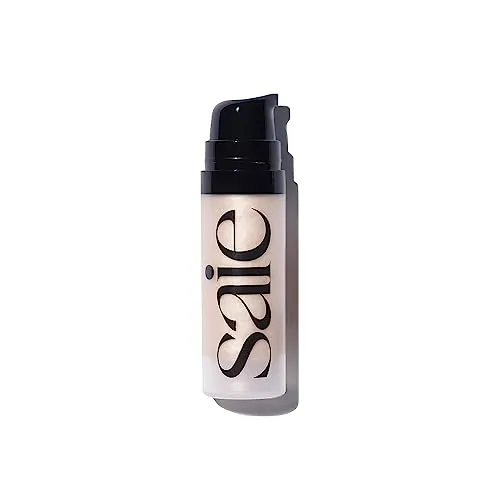 Saie Glowy Super Gel Lightweight Illuminator - Luminizer for Glowing Skin, Wear Alone or Under Makeup - Starglow (0.5 fl oz)