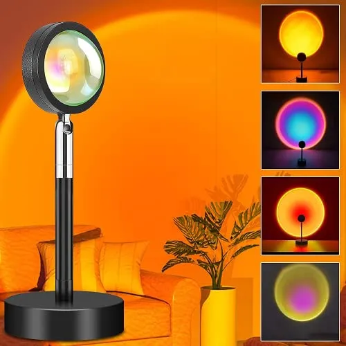 EGR Sunset Lamp Projector, Sunset Light with Multiple Colors Changing Projector LED Lights Floor Lamp Room Decor Night Light for Christmas Decorations Photography/Party/Bedroom/Replica Luxury Handbag Decor Sunset Lamps