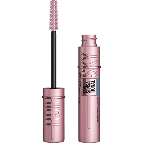 Maybelline New York Lash Sensational Sky High Waterproof Mascara Makeup, Volumizing, Lengthening, Defining, Curling, Multiplying, Buildable Formula, Brownish Black, 1 Count