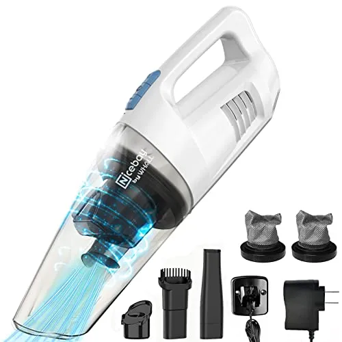 whall Handheld Vacuum Cordless, Wet Dry Hand Vacuum Cleaner, 8500 PA Hand Vacuum Cordless Rechargeable, Portable Vacuum with LED Light, Mini Car Vacuum Cordless for Office Car and Replica Luxury Handbag Cleaning