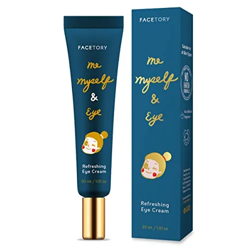 FACETORY Me, Myself & Eye Refreshing Eye Cream | 30ml/1.01oz Moisturizing and Calming Eye Cream with Rice Water and Bifida Lysate Ferment Probiotic for Dryness, Dullness, Wrinkles, Fine Lines