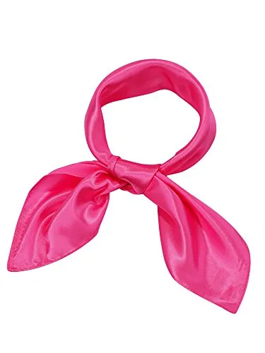 SATINIOR Chiffon Scarf Square Neck Scarf Handkerchief Retro Satin Ribbon Scarf for Women Girls