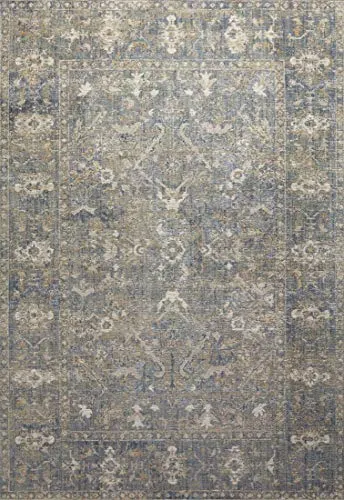 Chris Loves Julia x Loloi Rosemarie Collection ROE-03 Sand / Lagoon 2'-7" x 10'-0" Runner Rug