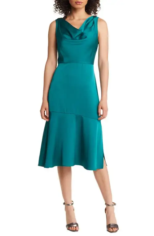 Sam Edelman Drape Neck Cocktail Dress in Teal at Nordstrom, Size 4