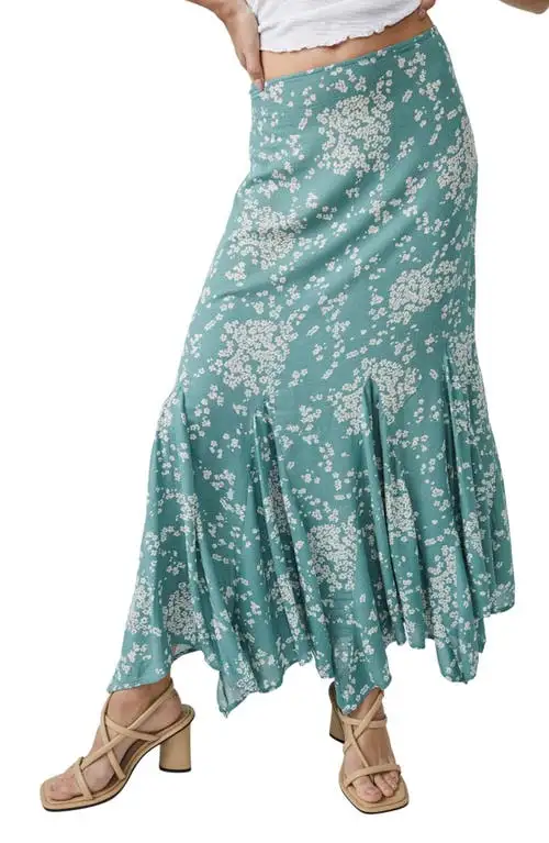 Free People Backseat Glamour Maxi Skirt in Jaded Combo at Nordstrom, Size 0