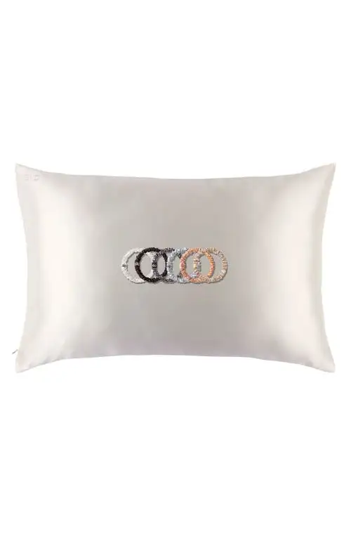 slip Pure Silk Pillowcase & Skinny Scrunchie Set $128 Value in White at Nordstrom