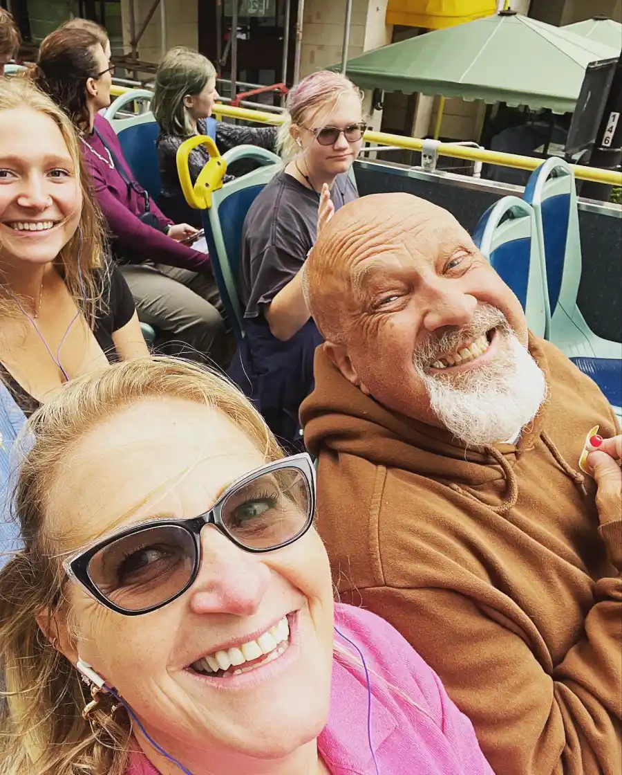 Christine Brown Travels to London With Fiancee David Woolley, Daughters