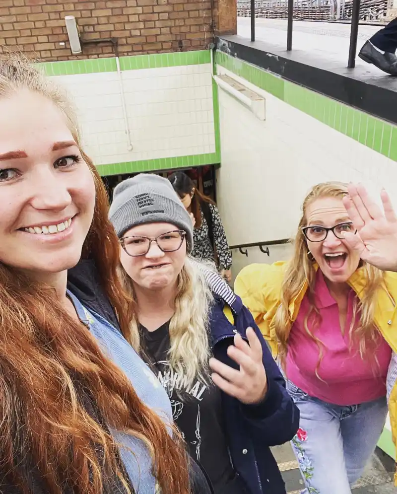 Christine Brown Travels to London With Fiancee David Woolley, Daughters