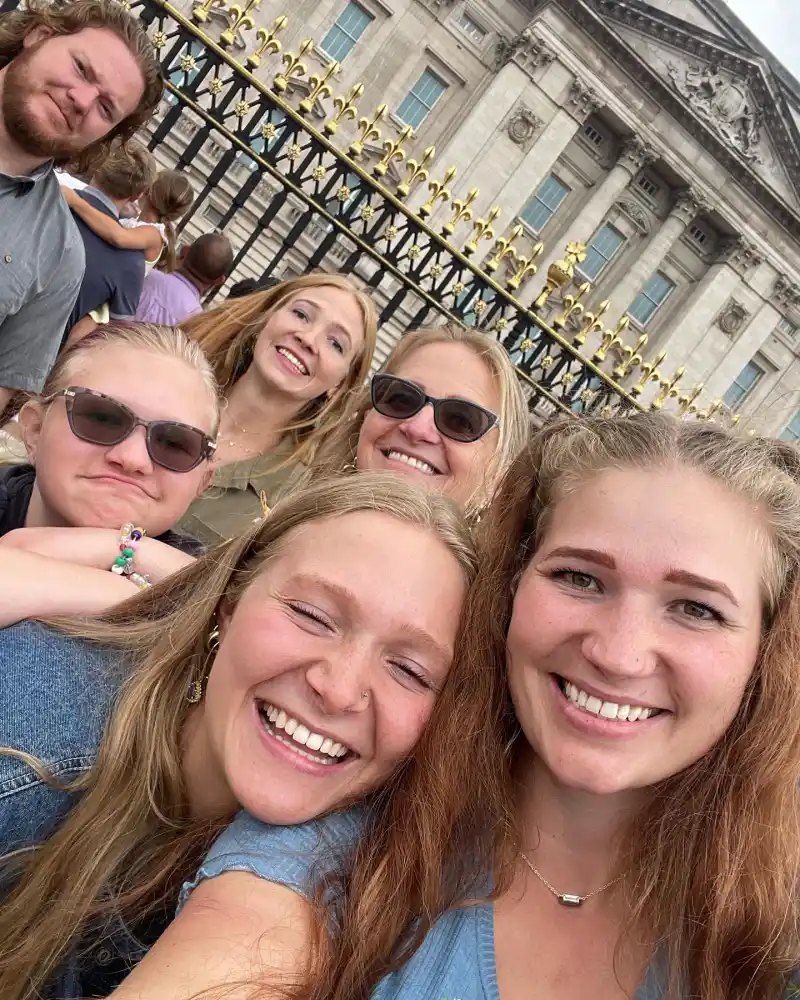 Christine Brown Travels to London With Fiancee David Woolley, Daughters