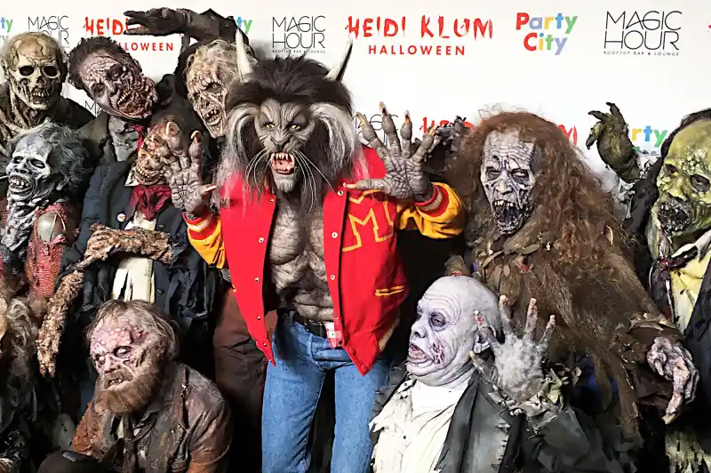 Heidi Klum Dresses as Michael Jackson in ‘Thriller’ for Halloween 2017: Photo