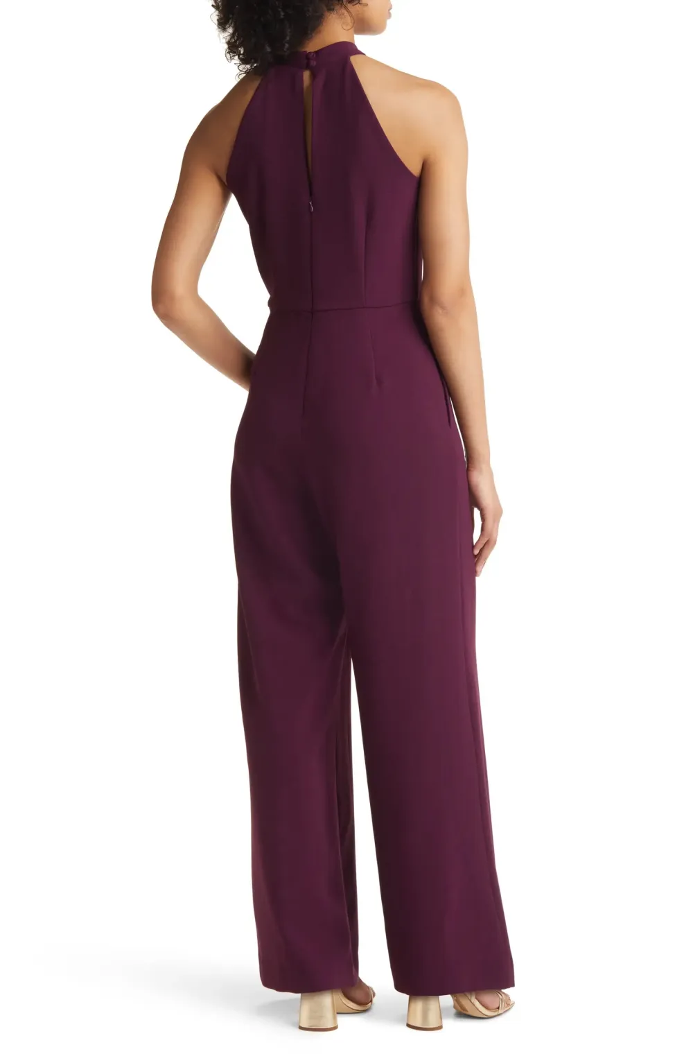 Julia Jordan Halter Neck Wide Leg Jumpsuit