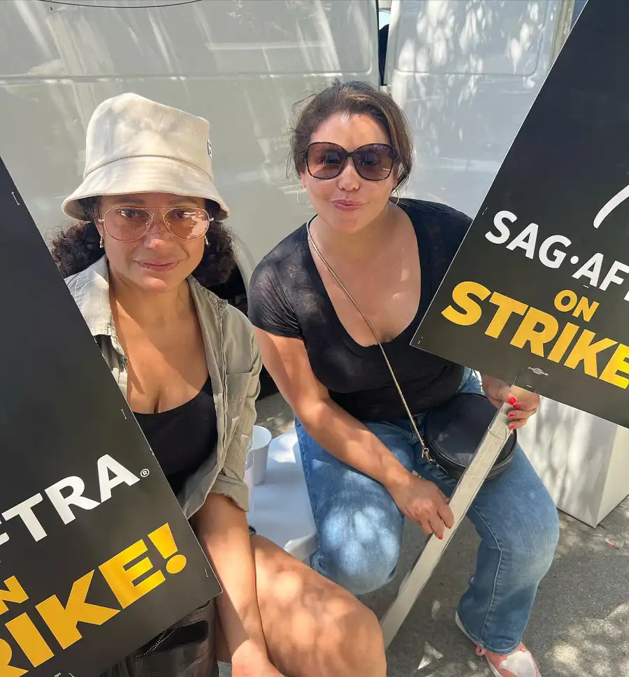 Justina Machado Instagram Every Cast Reunion at the SAG-AFTRA Strike Picket Line