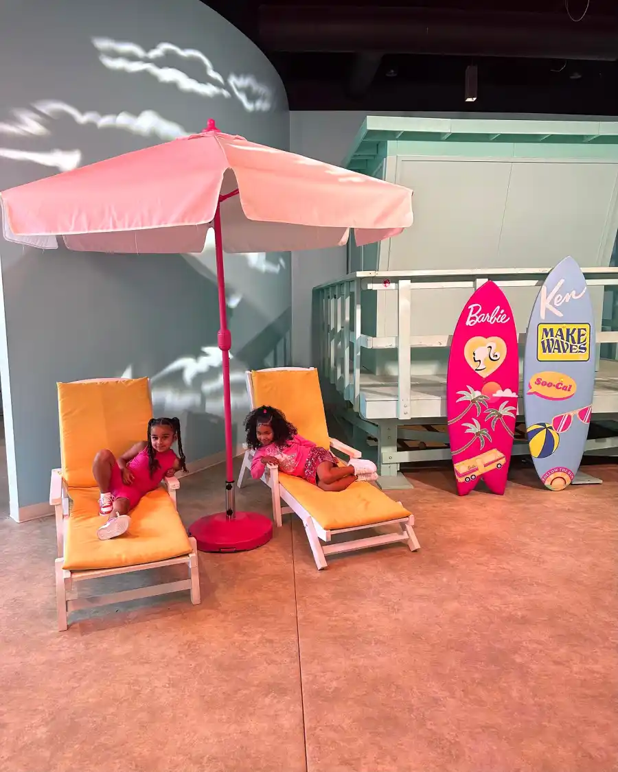 Kim Kardashian and Khloe Kardashian Take Their Daughters to 'Barbie' Dreamhouse Activation: Photos