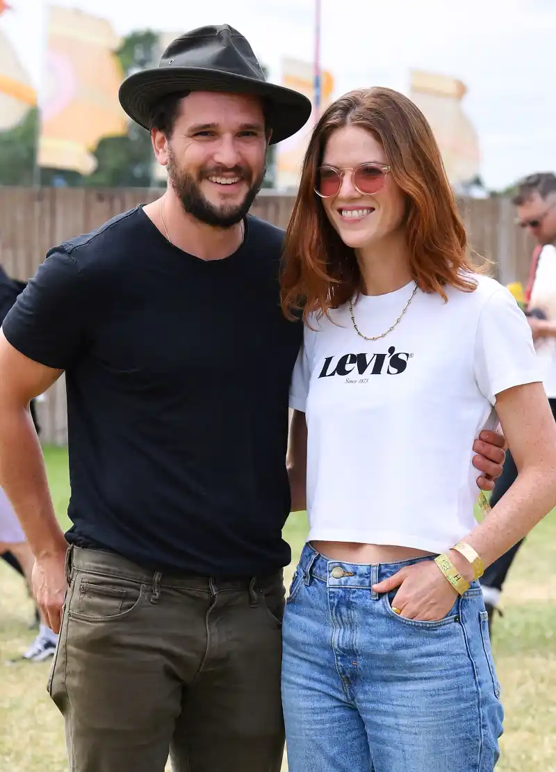 Kit Harington and Rose Leslie Relationship Timeline July 2023 Glastonbury Music Festival