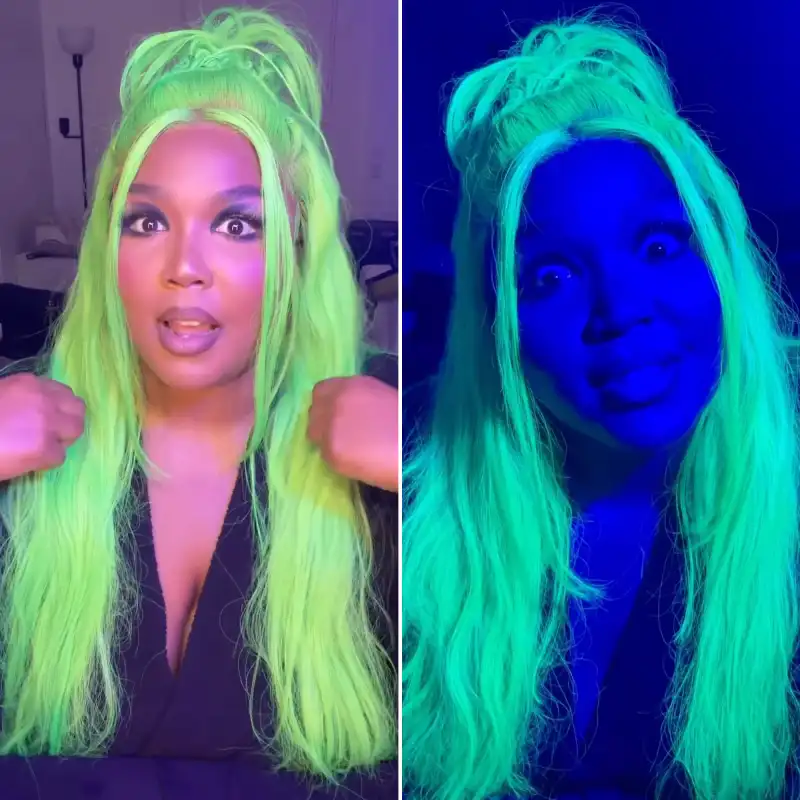 Lizzo Debuts Neon Green Hair and Reveals It Can Glow-In-The-Dark: Photo
