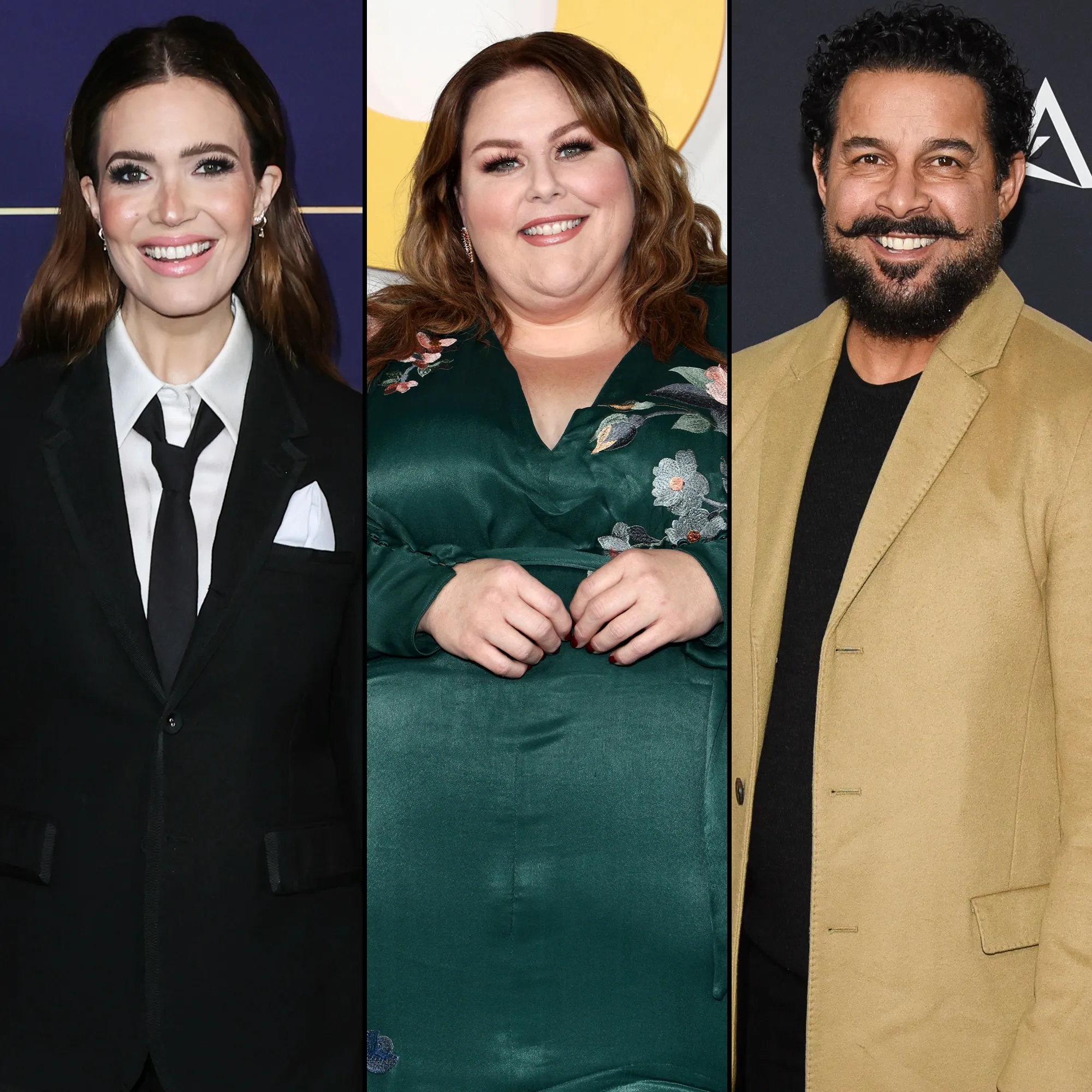 Mandy Moore Reunites With 'This Is Us' Costars Chrissy Metz and Jon Huertas at SAG-AFTRA Strike