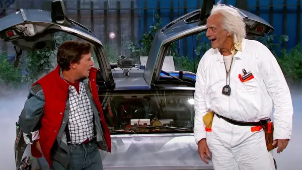 Michael J. Fox, Christopher Lloyd Reprise Their Back to the Future Characters on Jimmy Kimmel Live, Declare “2015 Kind of Sucks” — Watch Now!