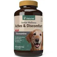 NaturVet &ndash; Senior Wellness Aches & Discomfort For Dogs Plus Glucosamine