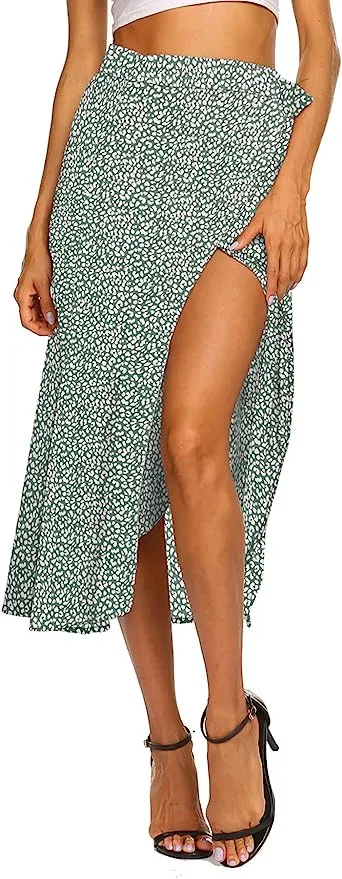 Newchoice Women's Boho Leopard Skirt