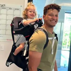 Patrick Mahomes Carries Daughter Sterling in Backpack on Hiking Trip