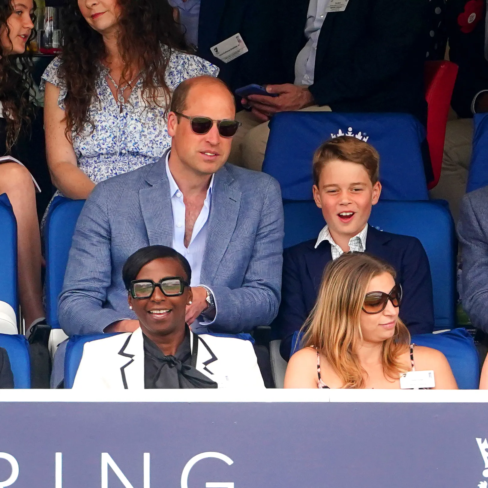 Prince George Enjoys Pizza With Prince William at a Cricket Game: Photos