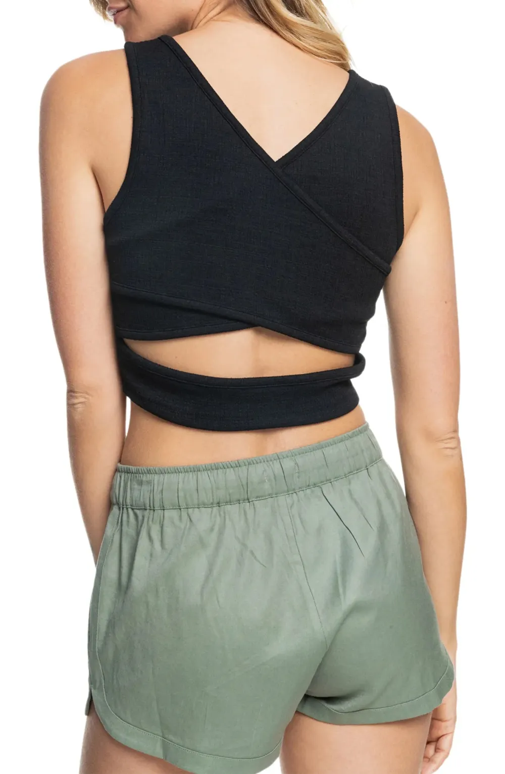 Roxy Good Keepsake Back Cutout Crop Tank