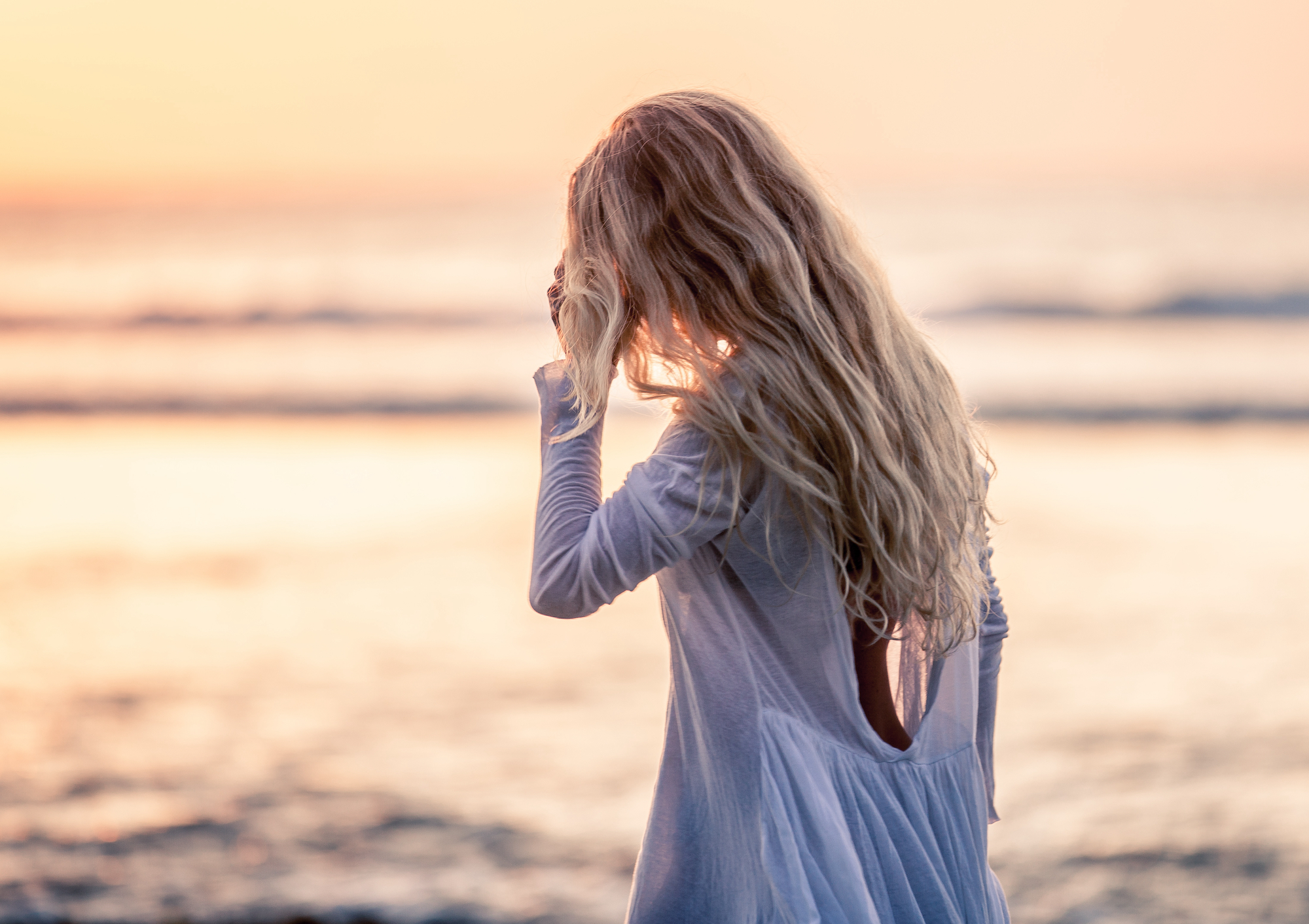 Woman-With-Beachy-Wavy-Hair-Stock-Photo