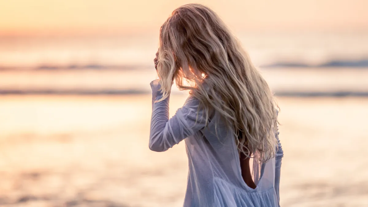 Woman-With-Beachy-Wavy-Hair-Stock-Photo