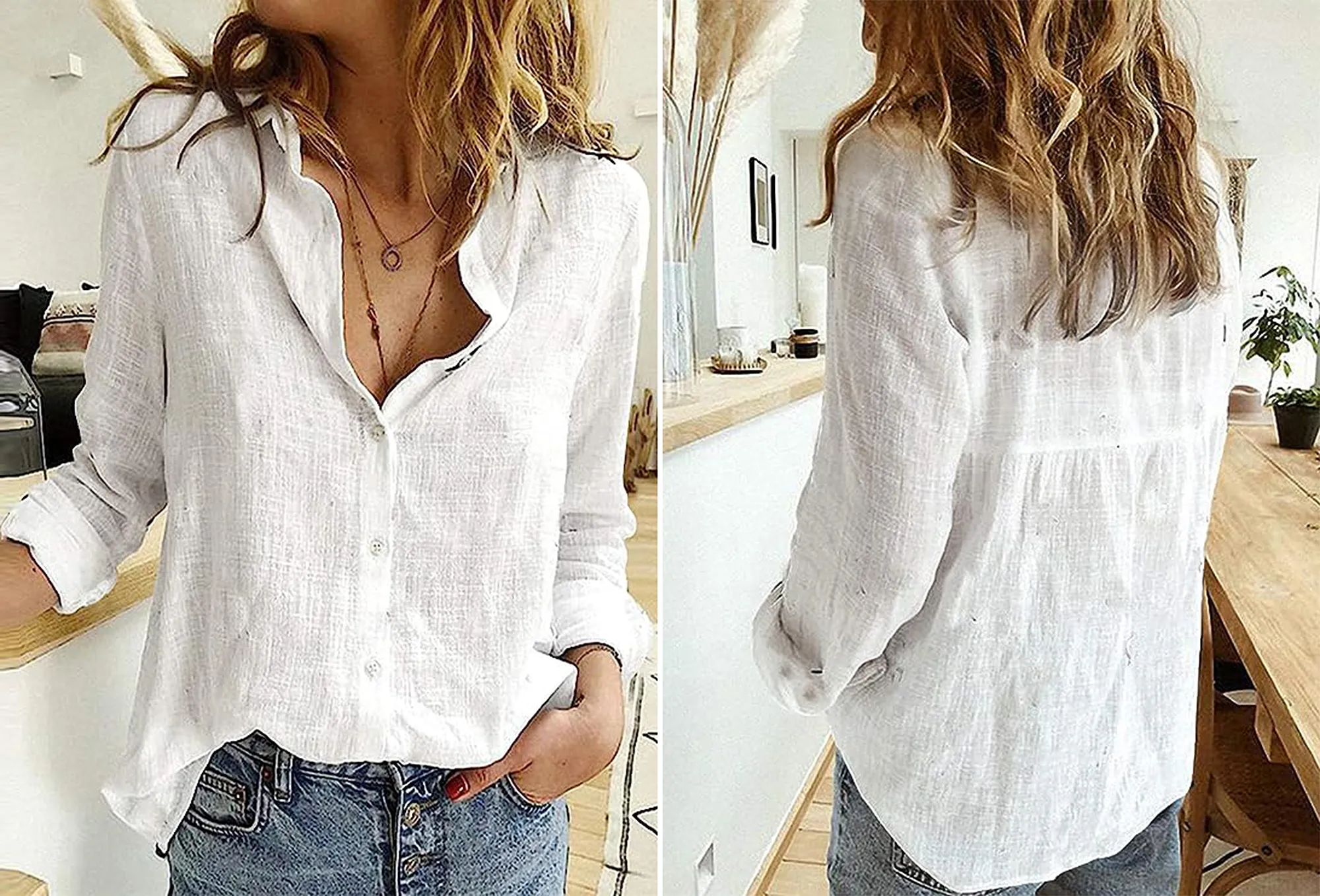 amazon-astylish-button-up-blouse