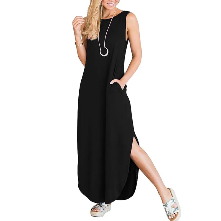 black maxi dress