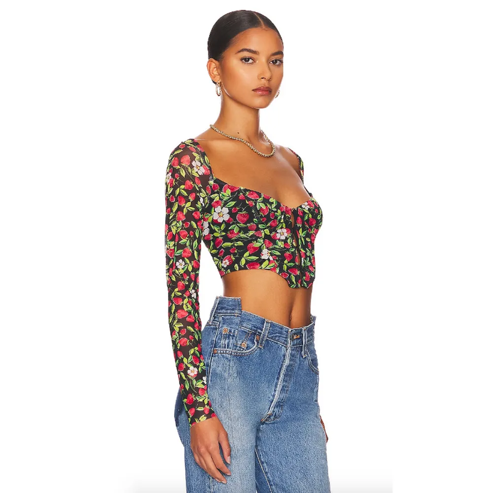 fruit-print-fashion-revolve-afrm-strawberry-top