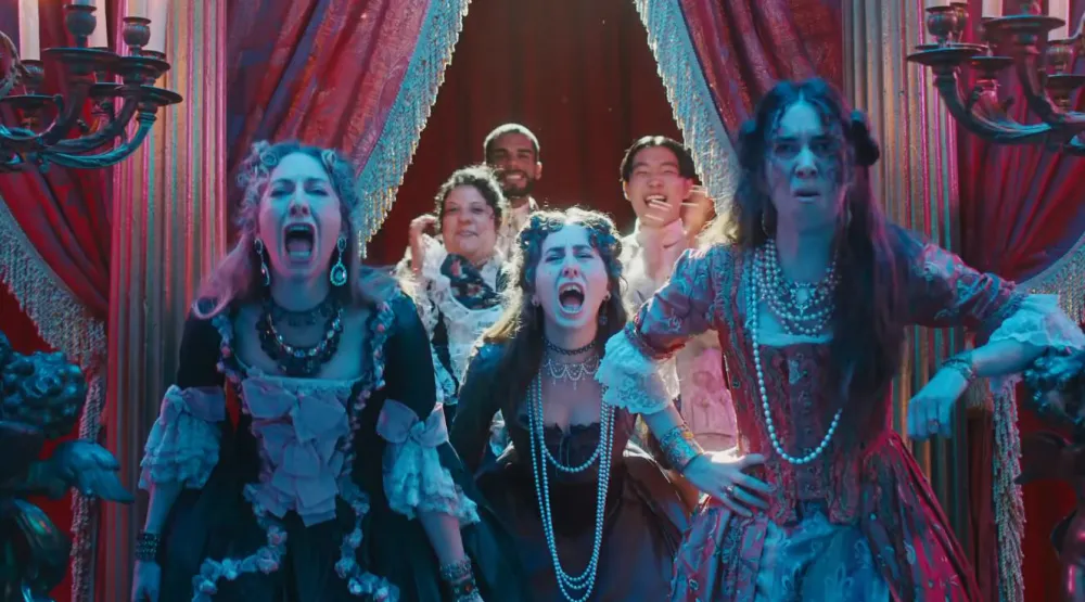 Haim Sisters Wear Replica Ballgowns of Taylor Swift&rsquo;s &lsquo;Bejeweled&rsquo; Video Dresses for &lsquo;Eras Tour&rsquo; Duet